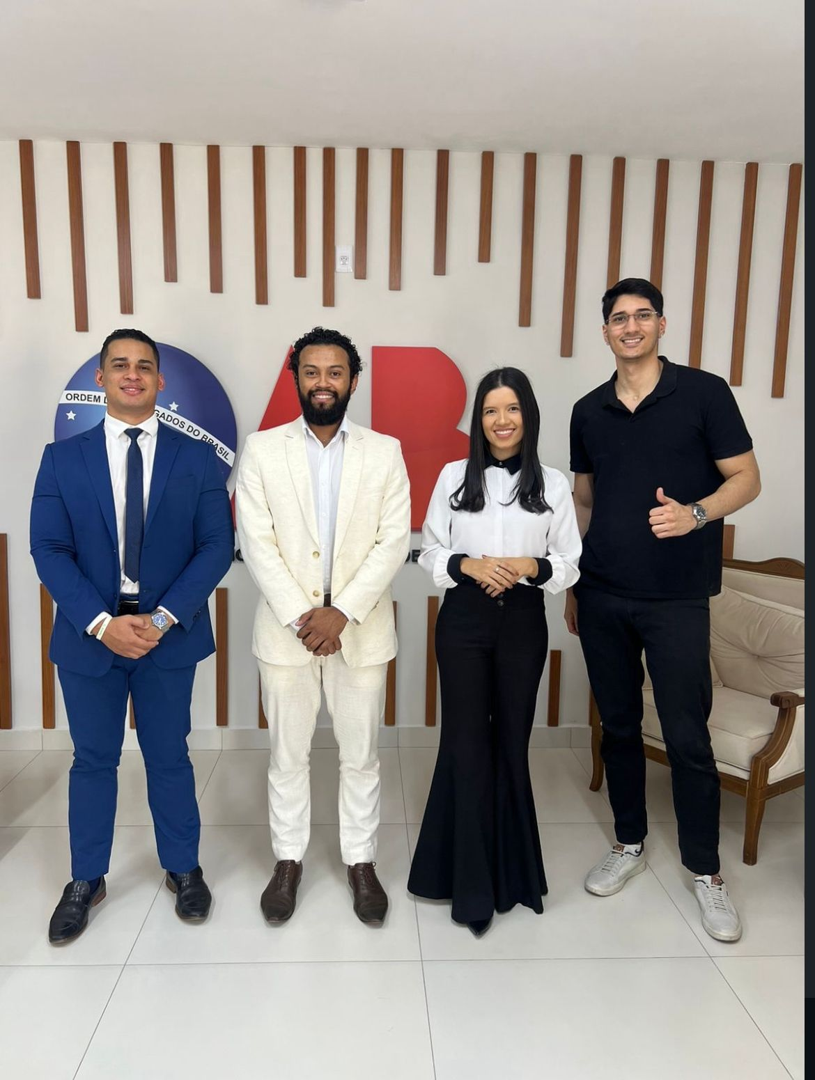 Adv. Augusto César, Adv. Thassya Prado, Adv. Yam Evangelista e João Victor Soares