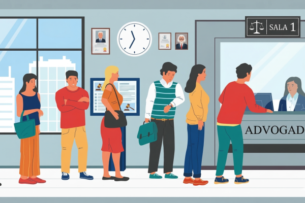 Fila de clientes no seu escritório